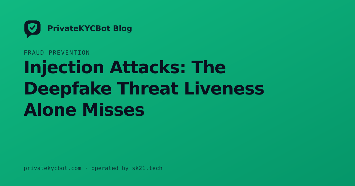 Injection Attacks: The Deepfake Threat Liveness Alone Misses