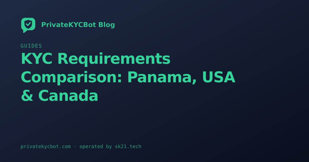KYC Requirements Comparison: Panama, USA & Canada