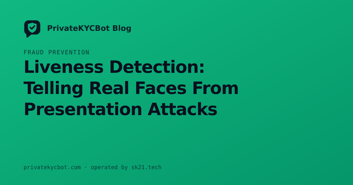 Liveness Detection: Telling Real Faces From Presentation Attacks